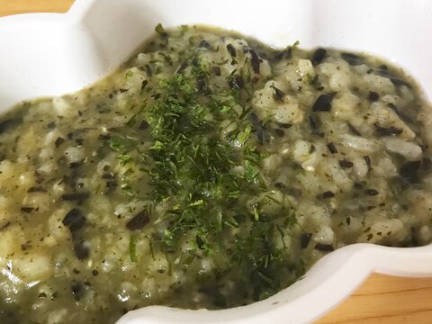 【離乳食】ほうれん草コーンのひじき粥